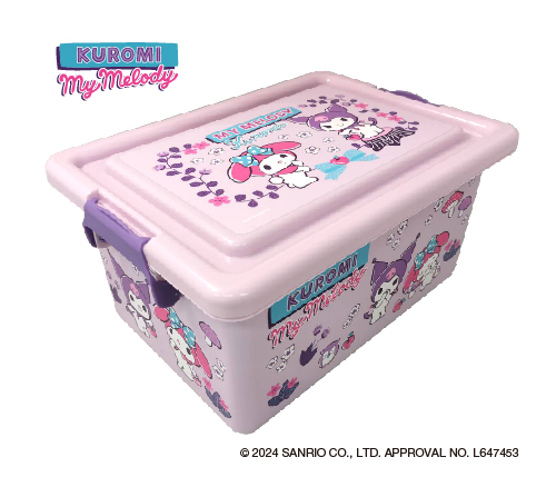 サンリオキャラクターズ　マイメロディ♥クロミ　パープルお菓子コンテナ