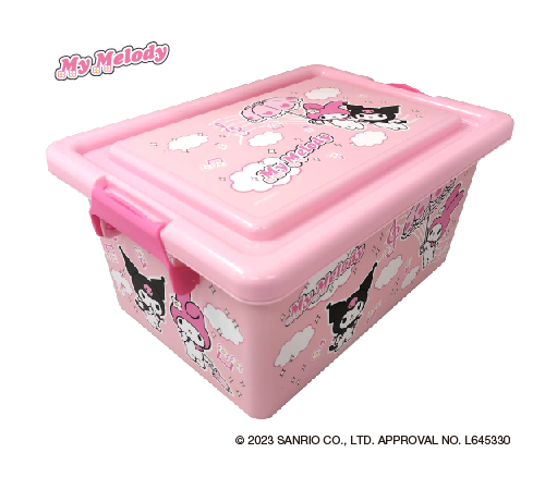 サンリオキャラクターズ　マイメロディ♥クロミ　ピンクお菓子コンテナ